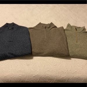 Pull over quarter zip sweaters (3)